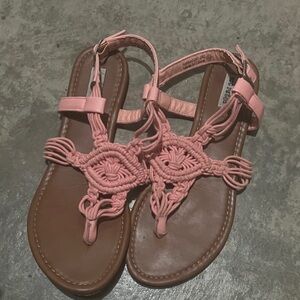 Not Rated Pink Braided Sandals